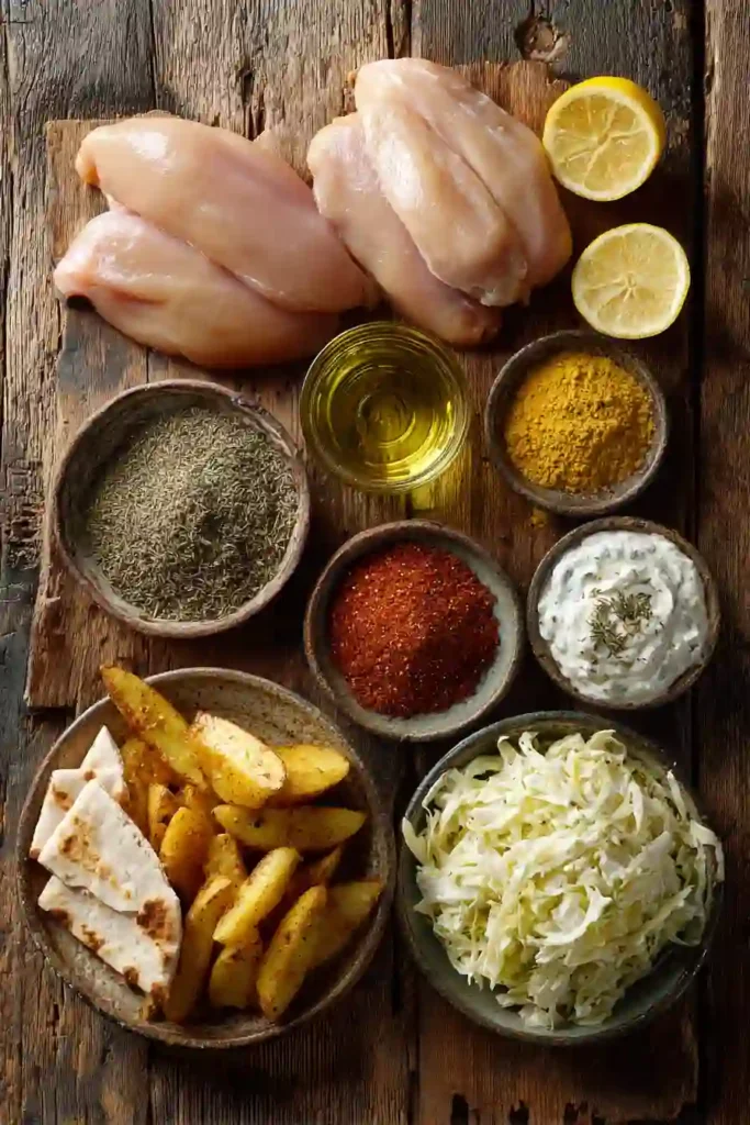 Golden Juicy Baked Chicken Breast sliced on a serving platter with fresh lemon wedges. The chicken looks moist and tender with a flavorful paprika seasoning.