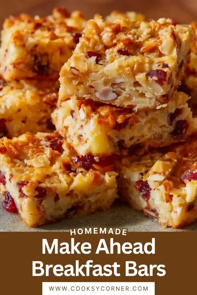 Make-Ahead Breakfast Bars made with eggs, hash browns, turkey ham, and cheese.
