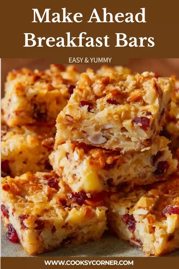 Golden breakfast bars sliced and ready for meal prep.