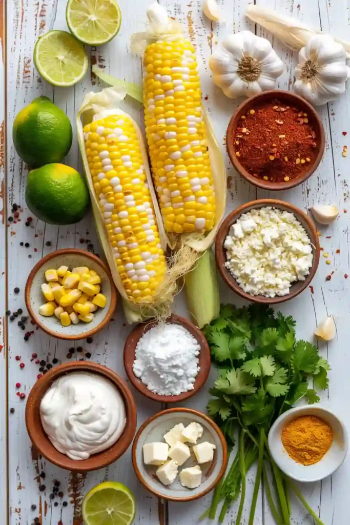 Homemade Mexican Street Corn Dip served warm with tortilla chips and fresh garnishes. A colorful and flavorful appetizer inspired by classic elote.