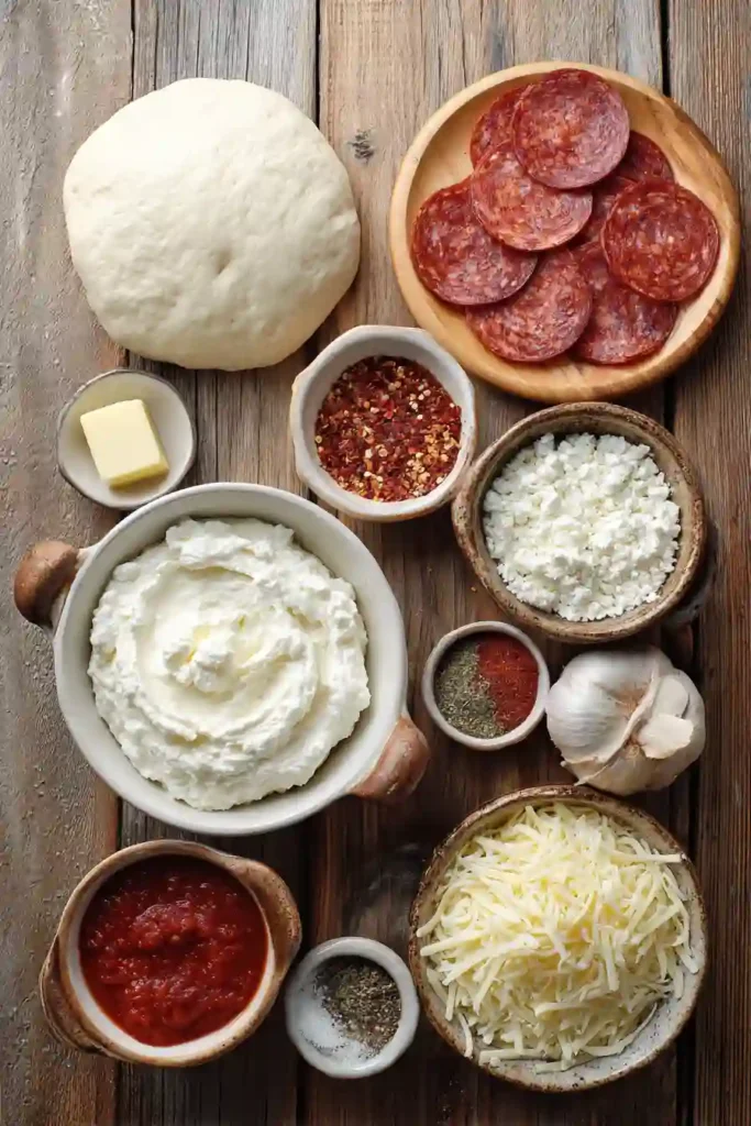 A platter of warm pizza pinwheels topped with Italian seasoning and served with dipping sauce. These easy finger foods are ideal for entertaining.