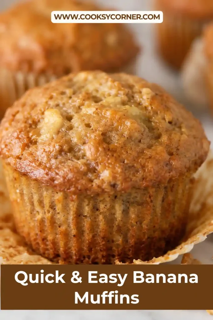 Fluffy banana muffins with a tender crumb and bakery-style domed tops, perfect for breakfast or snacks.