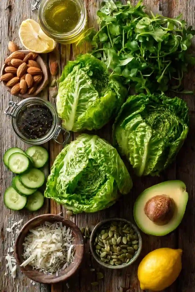 Bright and refreshing green salad topped with avocado, Parmesan, pepitas, and microgreens. Finished with lemon vinaigrette for fresh flavor and texture.