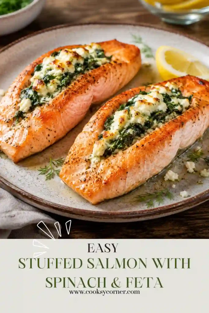 Stuffed Salmon With Spinach & Feta