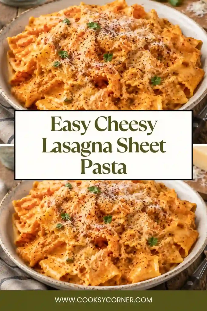 Freshly cooked Cheesy Lasagna Sheet Pasta served warm with melted mozzarella and savory tomato sauce. A quick pasta recipe that's simple enough for weeknights.