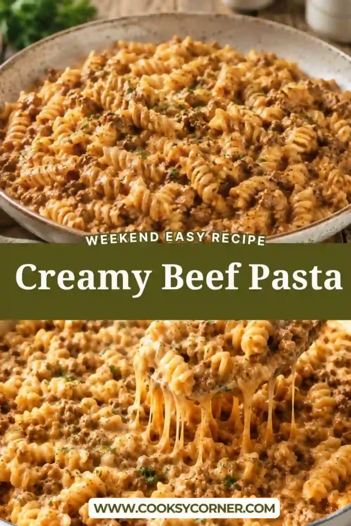 Creamy rotini pasta mixed with savory ground beef in a rich cheddar tomato sauce. This hearty pasta recipe is perfect for busy weeknight meals.