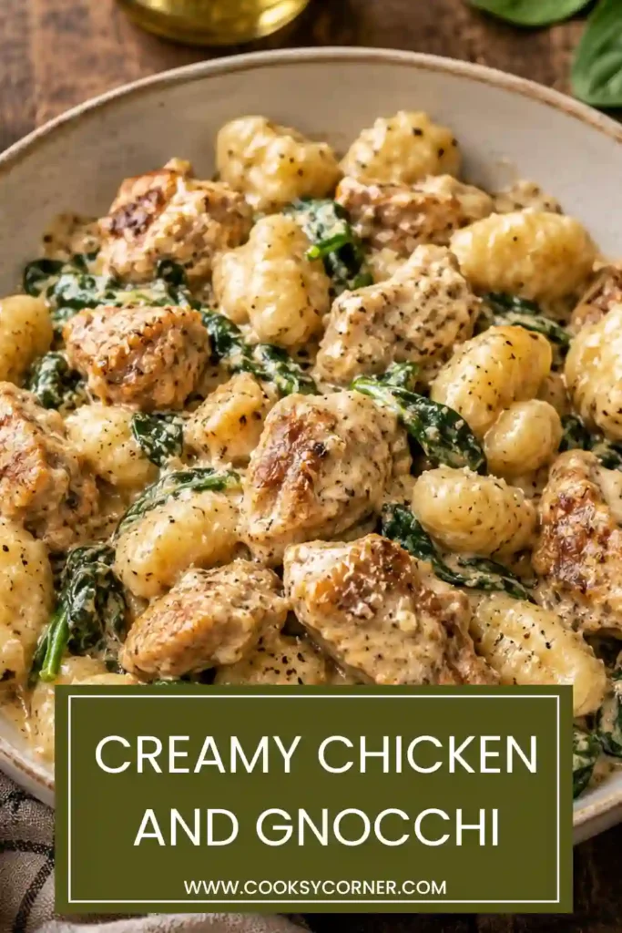 Rich, creamy comfort food with chicken and potato gnocchi.