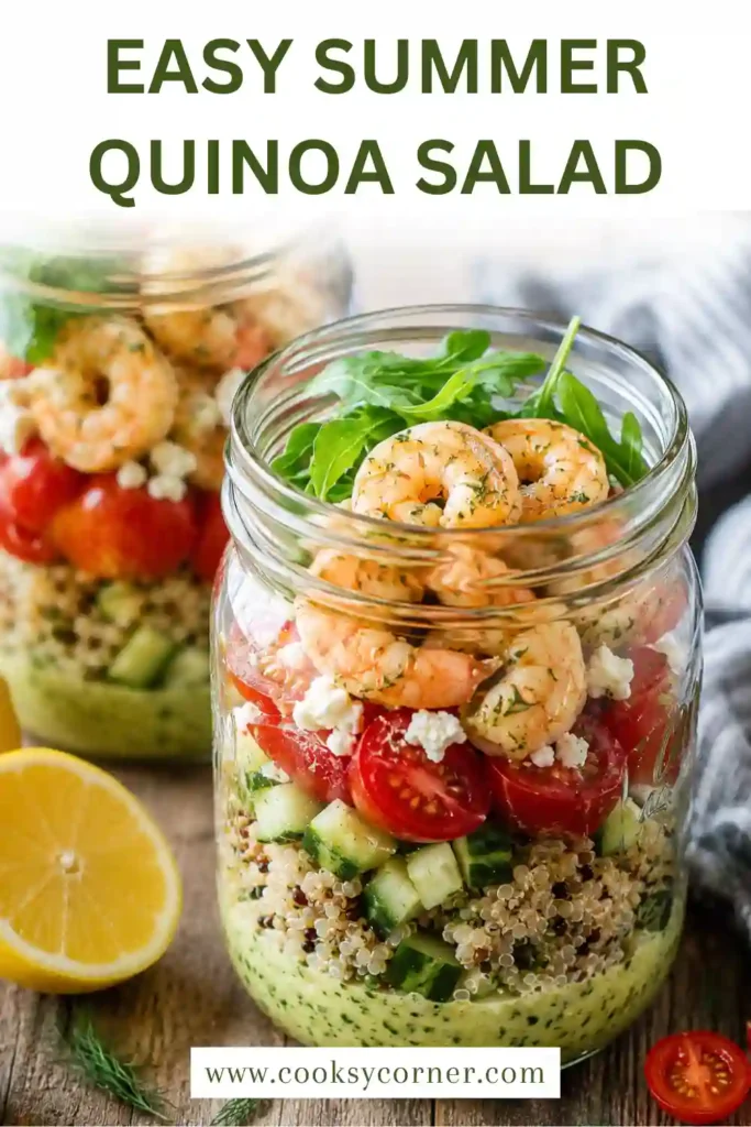 Mediterranean-style Summer Quinoa Salad with cucumbers, tomatoes, feta cheese, and fresh herbs tossed in lemon dill dressing. Perfect for picnics and light lunches.