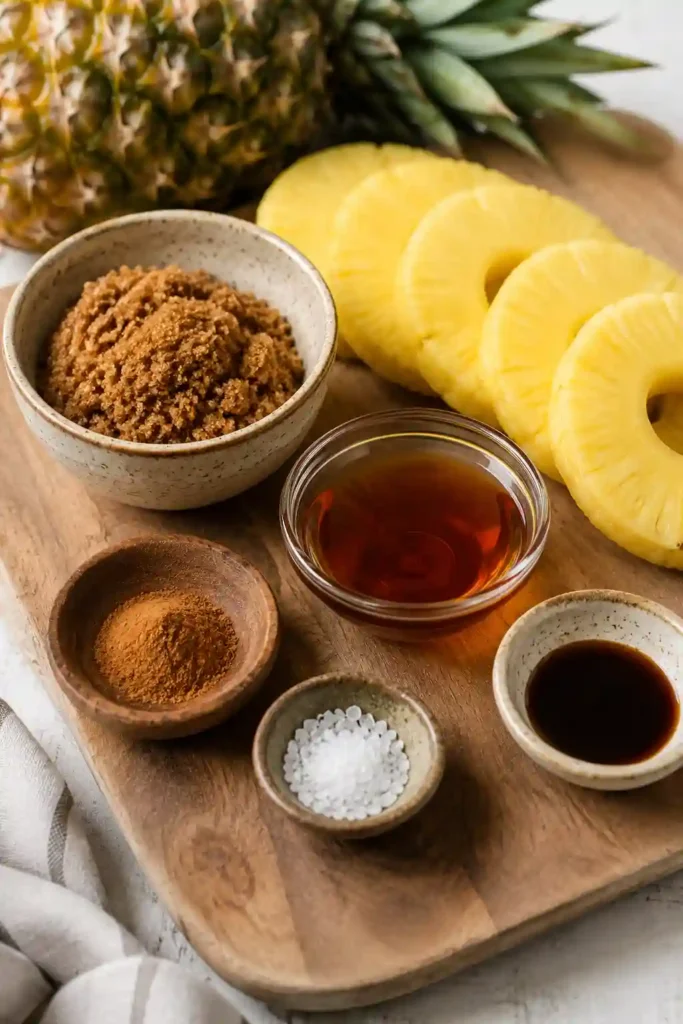 Juicy grilled pineapple topped with cinnamon and maple glaze, served warm with caramelized edges. An easy pineapple dessert that highlights fresh tropical sweetness.