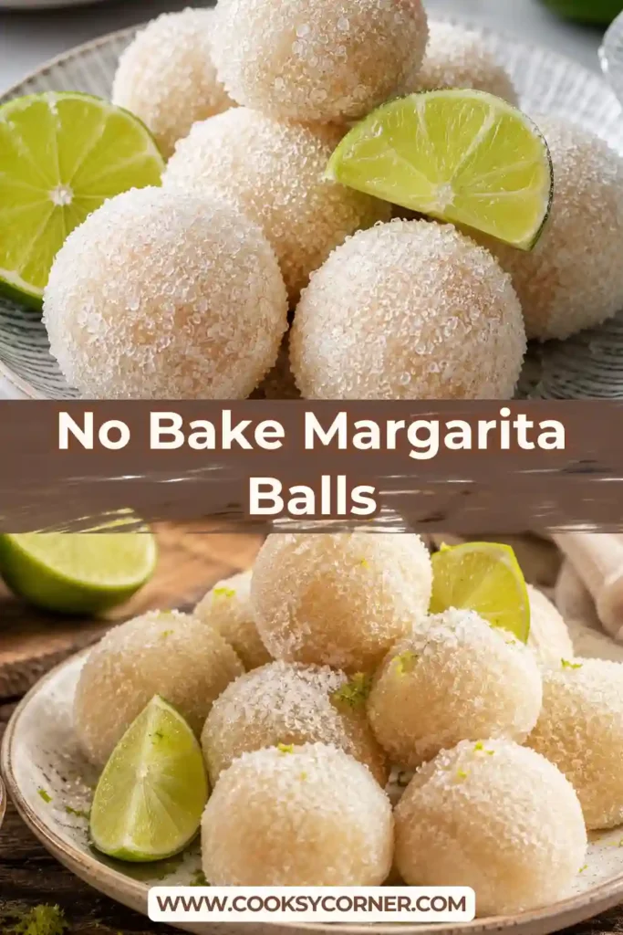 Bite-sized lime coconut dessert balls made with graham crackers and fresh citrus, arranged on a white plate.