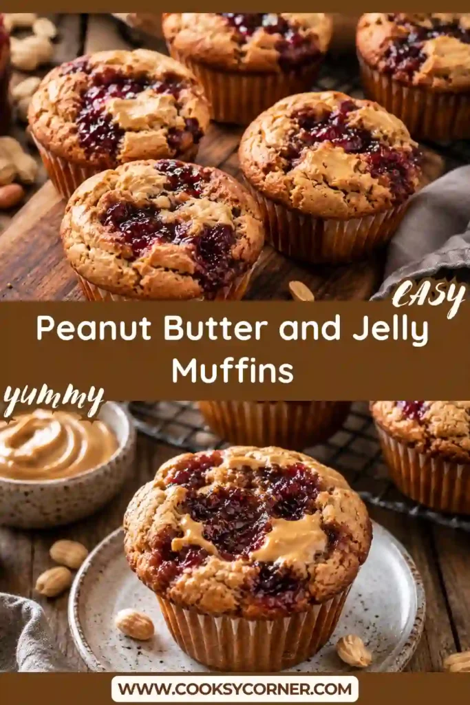 2. Homemade Peanut Butter and Jelly Muffins featuring creamy peanut butter and sweet strawberry jam baked into soft gluten-free muffins. Perfect for breakfast or a healthy snack.