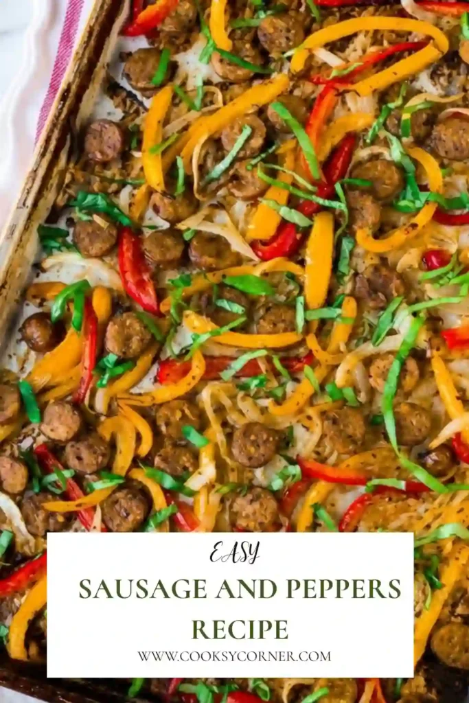 Tender roasted vegetables and flavorful turkey sausage come together in one pan for a wholesome dinner that's both satisfying and easy to prepare.