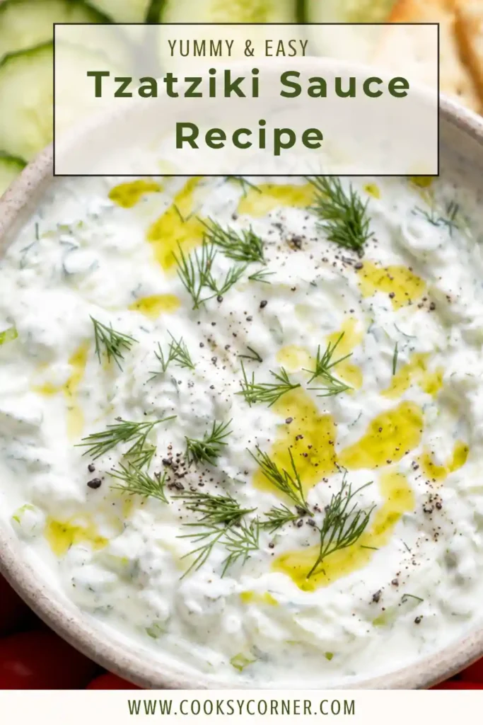Creamy cucumber yogurt sauce served with fresh vegetables and warm pita bread. This authentic tzatziki recipe is light, refreshing, and ideal for healthy appetizers or grilled dishes.