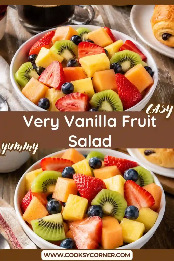 Healthy fruit dessert made with fresh strawberries, blueberries, kiwi, pineapple, and cantaloupe. This easy fruit salad is vibrant, refreshing, and perfect for family gatherings.