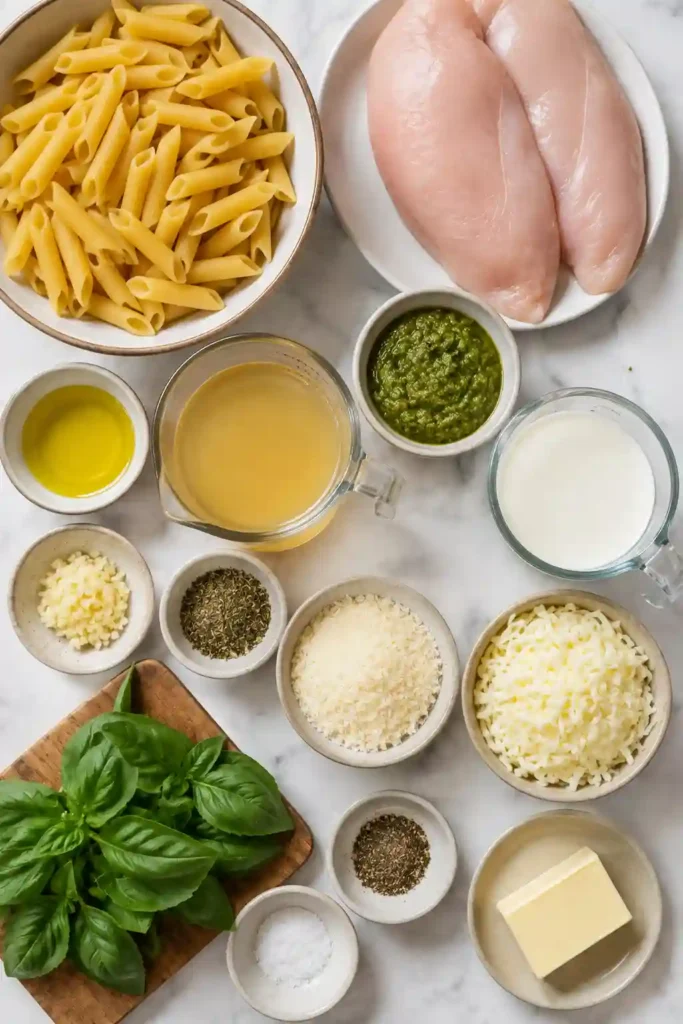 Creamy Chicken Pesto Pasta