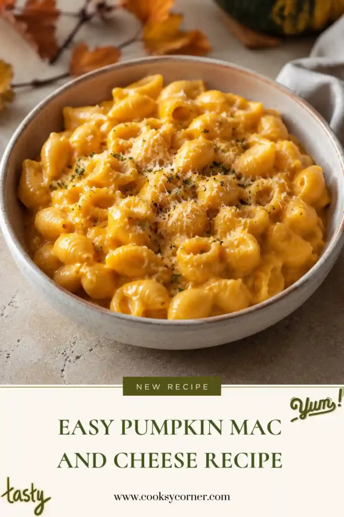 Easy Pumpkin Mac and Cheese Recipe with tender pasta shells coated in creamy pumpkin cheddar sauce. Parmesan and fresh chives finish this golden-orange stovetop pasta.