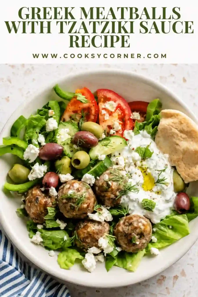 Baked Greek meatballs made with beef, lamb, garlic, red onion, cumin, oregano, mint, and dill. Homemade tzatziki sauce adds a cool and creamy cucumber yogurt finish.