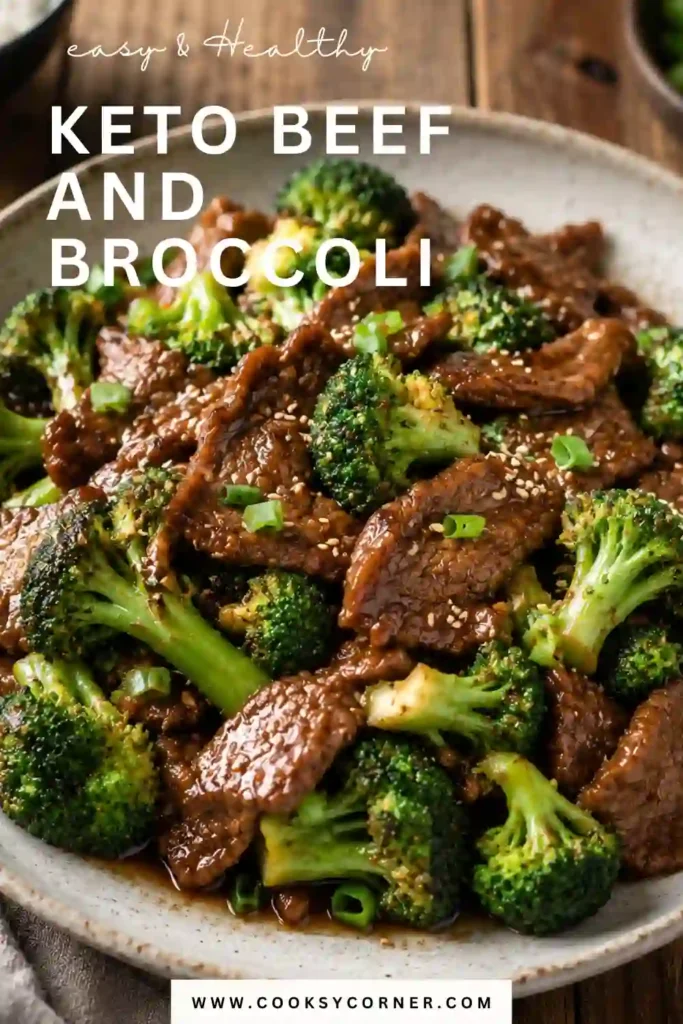 Keto Beef and Broccoli served hot with tender slices of steak and crisp green broccoli coated in a savory stir-fry sauce. This easy low carb beef and broccoli makes a satisfying keto dinner.