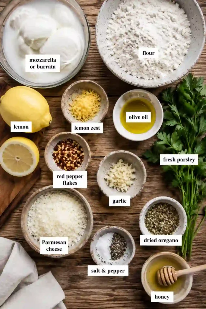 Easy Lemon Pizza Recipe featuring a golden crust, melted mozzarella, parmesan, fresh herbs, and a bright lemon finish. Arugula and chili flakes can be added for extra freshness and flavor.