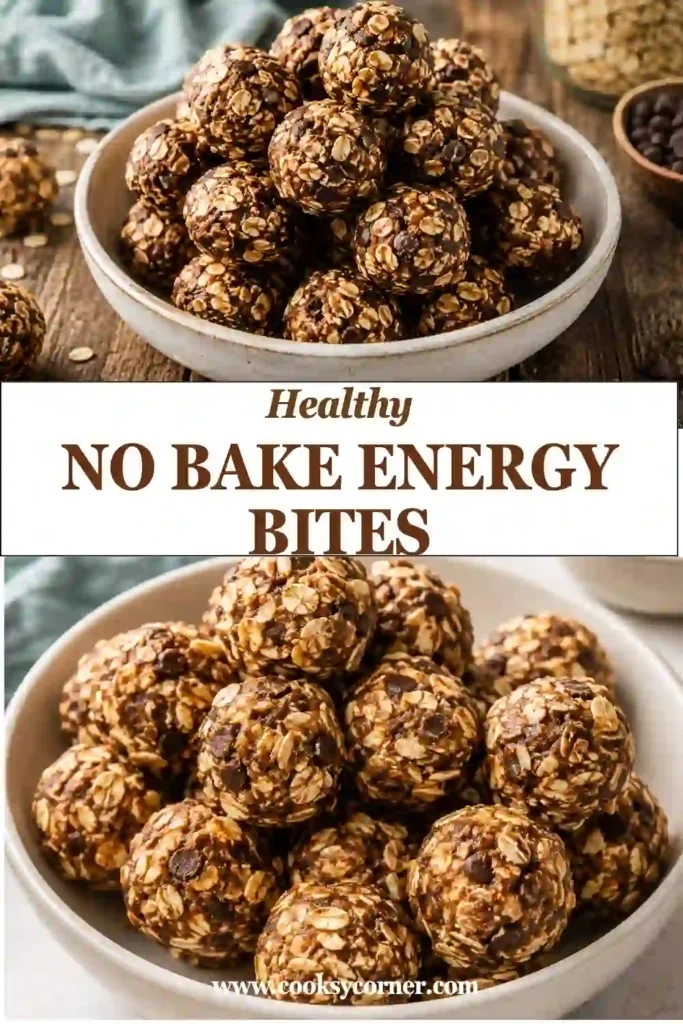 A bowl filled with bite-sized no-bake energy balls made from wholesome oats, honey, peanut butter, and flaxseed.