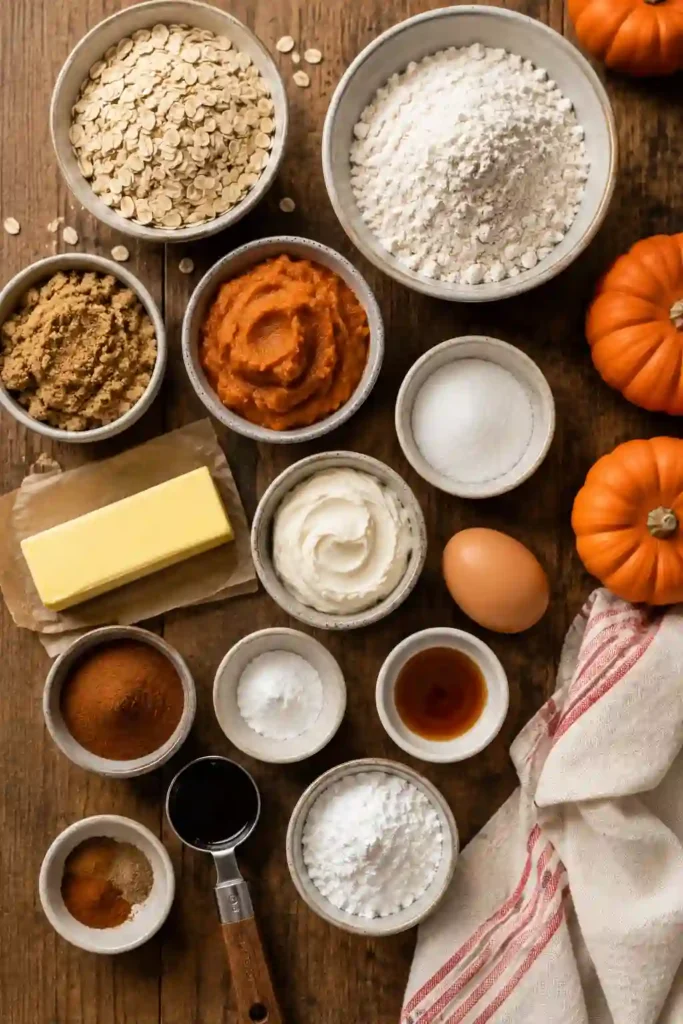 Freshly baked Pumpkin Oatmeal Cream Pies with golden oatmeal cookie edges and creamy centers. Pumpkin puree, cinnamon, and pumpkin pie spice give the sandwich cookies their warm autumn flavor.
