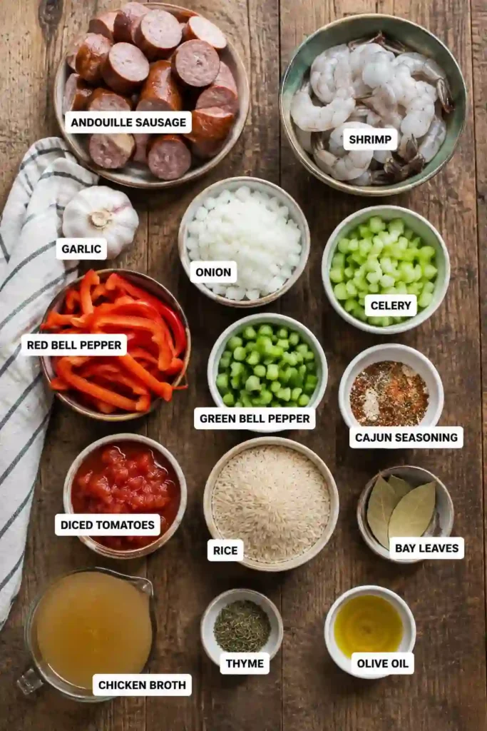 Freshly baked Sheet Pan Jambalaya garnished with parsley and lemon juice. A healthy jambalaya recipe with shrimp and cauliflower rice served straight from the oven.